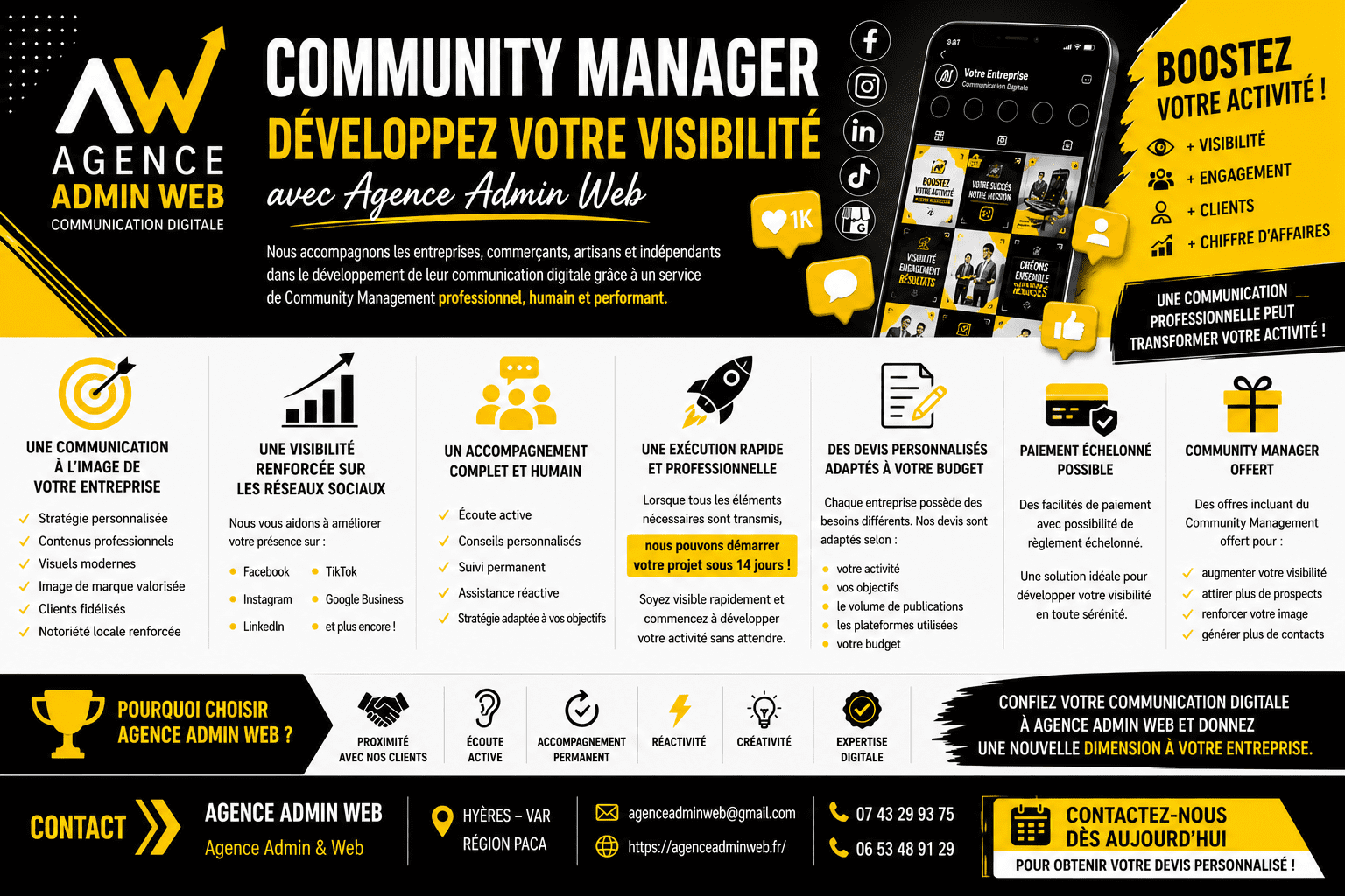Community Manager à Hyères Agence Amin & Web Var PACA