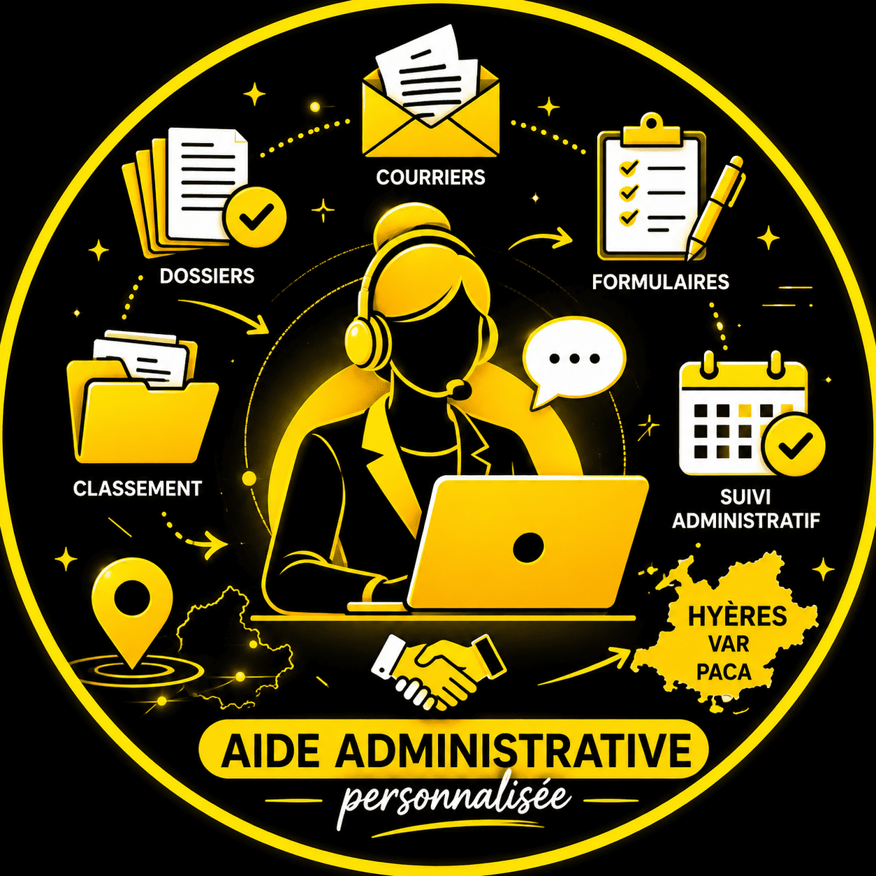 ICOME POUR Lrepresenter l'Aide Administrative pour particuliersde L'AGENCE ADMIN&WEB à HYERES en région PACA