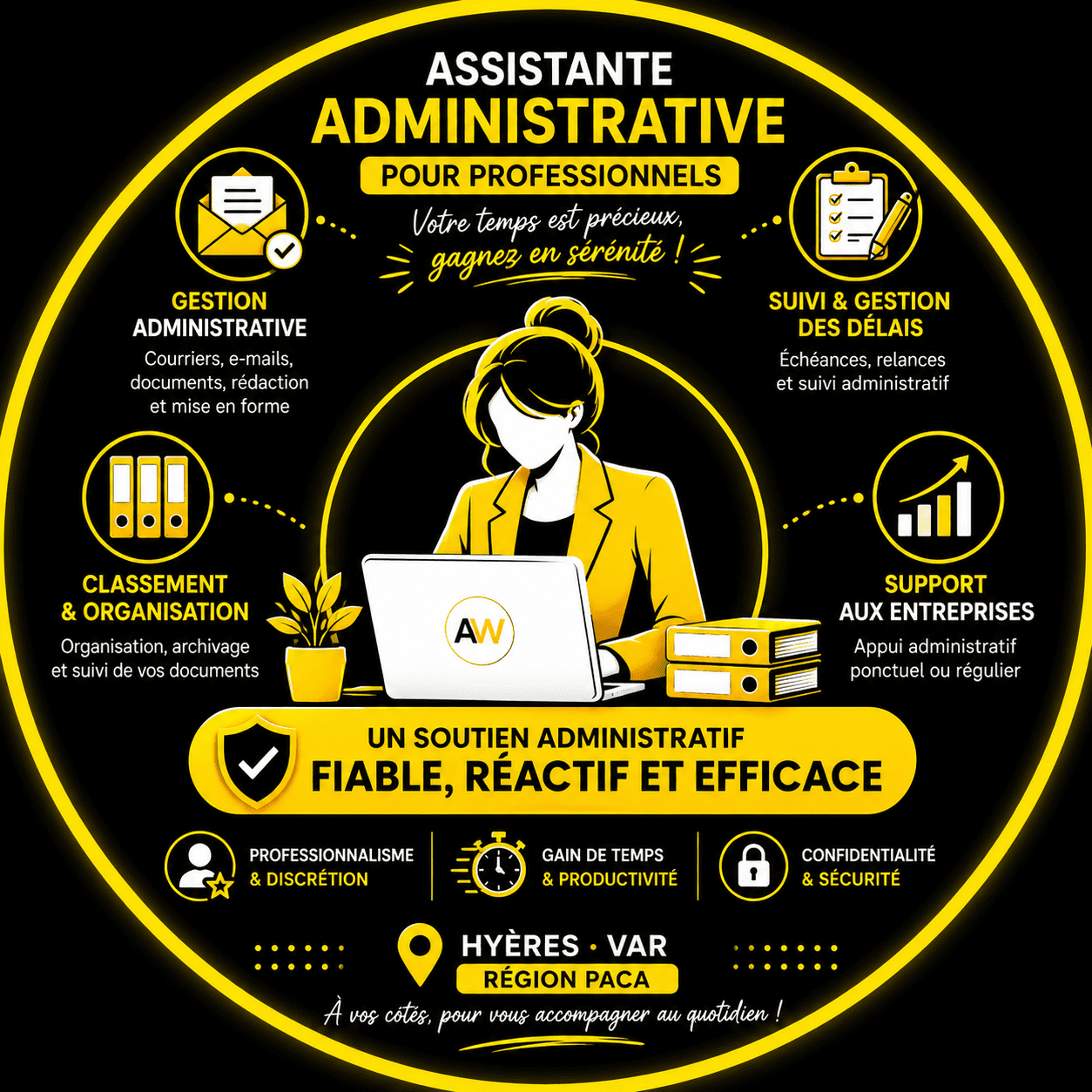 ICOME POUR Lrepresenter l'assistante Administrative de L'AGENCE ADMIN&WEB à HYERES en région PACA